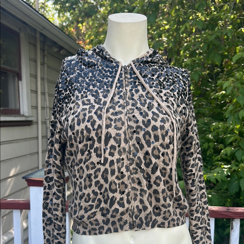 Cheetah Sequin Hoodie | Statement Date Night or Concert Top